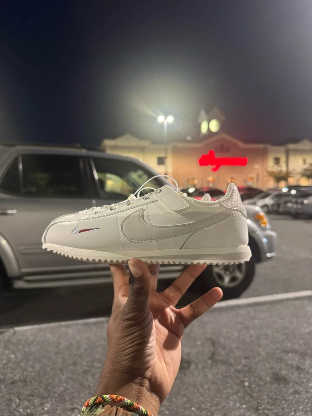 Nike Kids Cortez Off-White/Neutral Classic Low-Top Sneaker